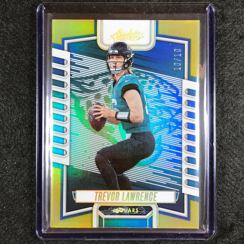 2023 Absolute Football Trevor Lawrence Base Gold Spectrum 10/10