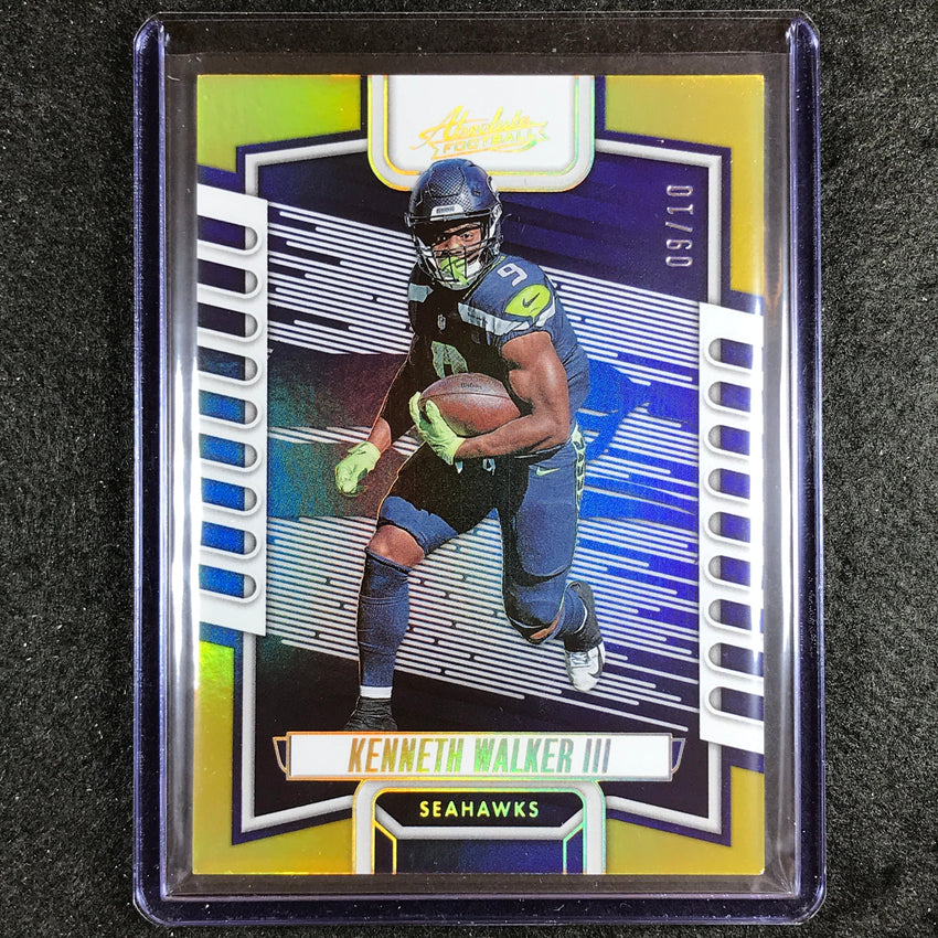 2023 Absolute Football Kenneth Walker Iii Base Gold Spectrum 9/10