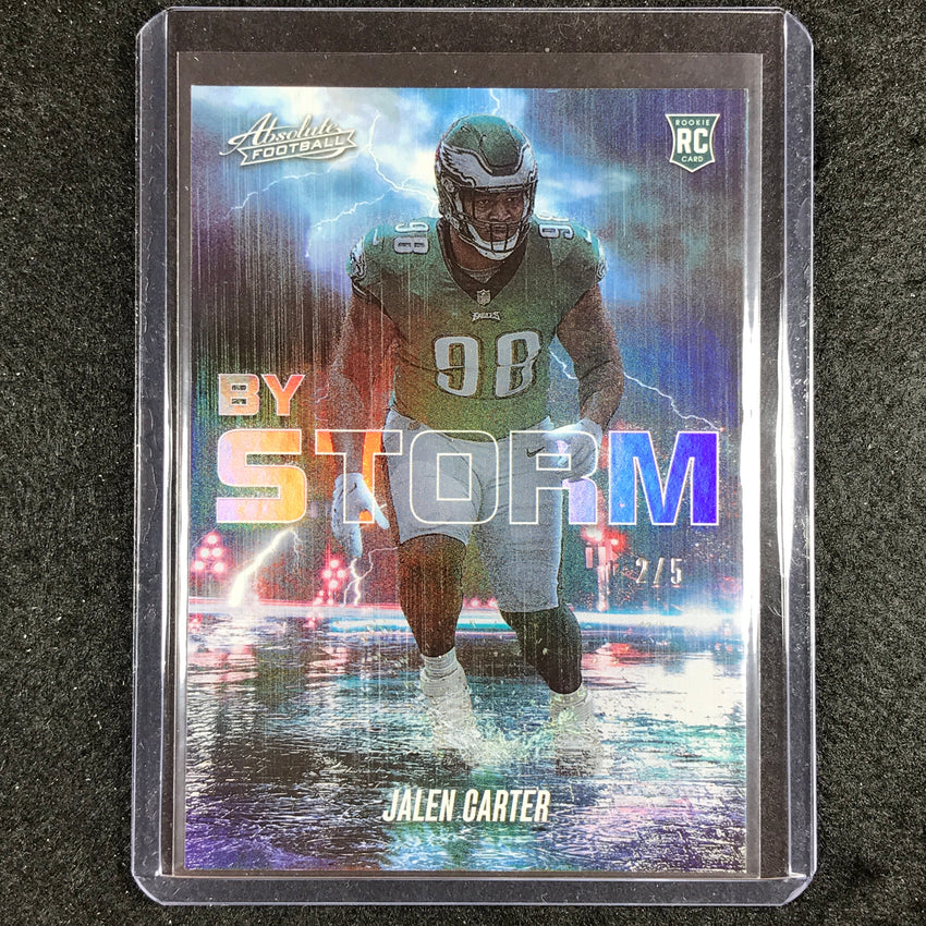 2023 Absolute Football Jalen Carter By Storm Rookie Purple Spectrum 2/5