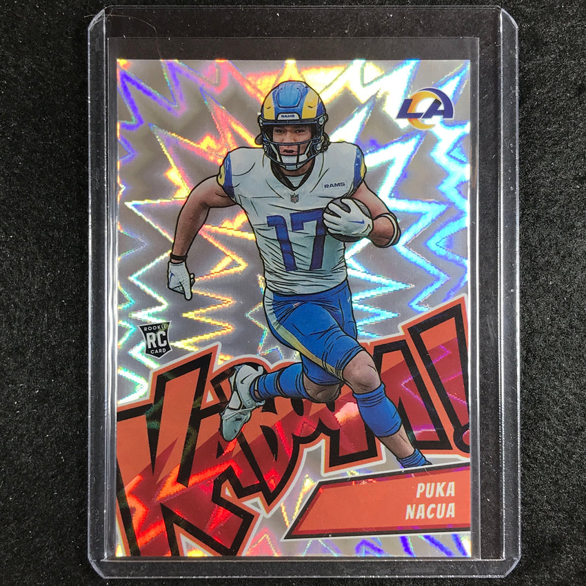 2023 Absolute Football Puka Nacua Rookie Kaboom Vertical No 8