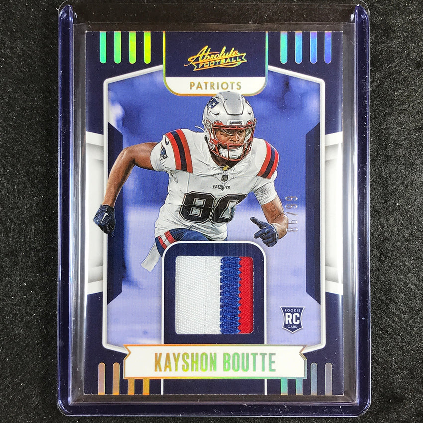 2023 Absolute Football Kayshon Boutte Absolute Rookie Materials Patch Gold 86/99
