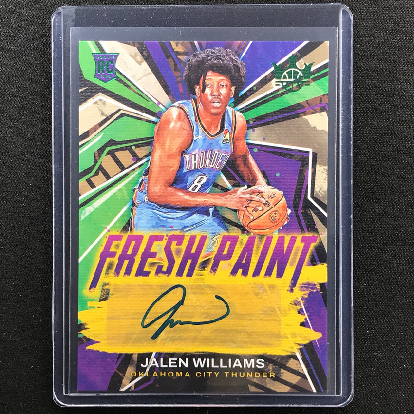 2022-23 Court Kings Jalen Williams Fresh Paint Rookie Auto Jade Ssp No Jwo