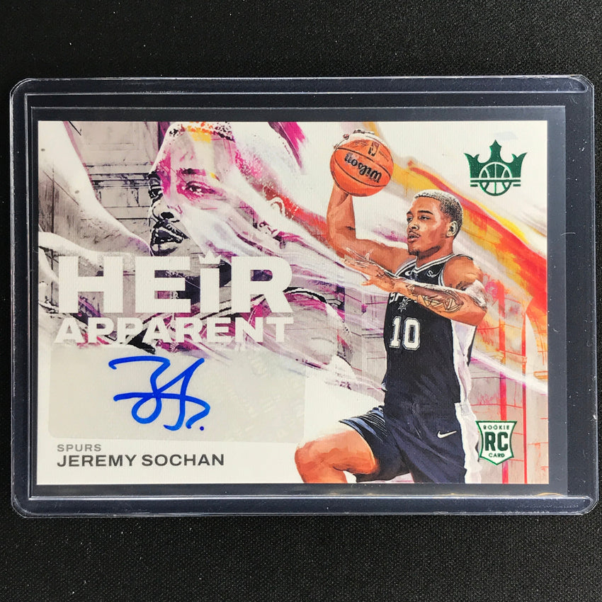 2022-23 Court Kings Jeremy Sochan Heir Apparent Rookie Auto Jade Ssp No Jss