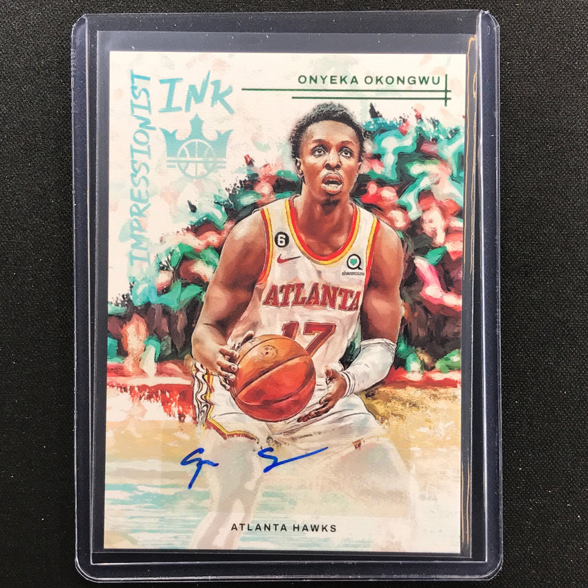 2022-23 Court Kings Onyeka Okongwu Impressionist Ink Auto Jade Ssp No Oah