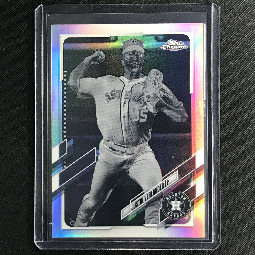 2021 Topps Chrome Justin Verlander Negative Sp No 122