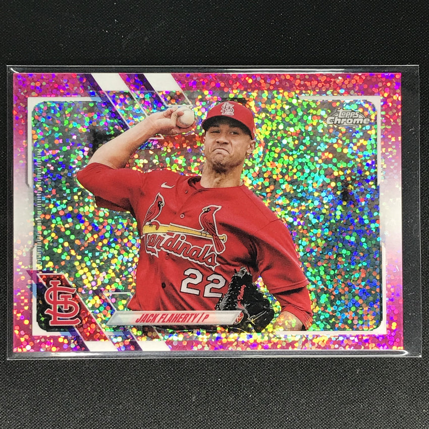 2021 Topps Chrome Jack Flaherty Magenta Speckle 342/350