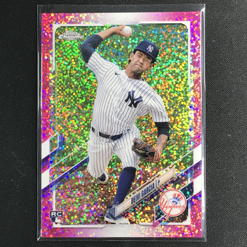 2021 Topps Chrome Deivi Garcia Rookie Magenta Speckle 83/350
