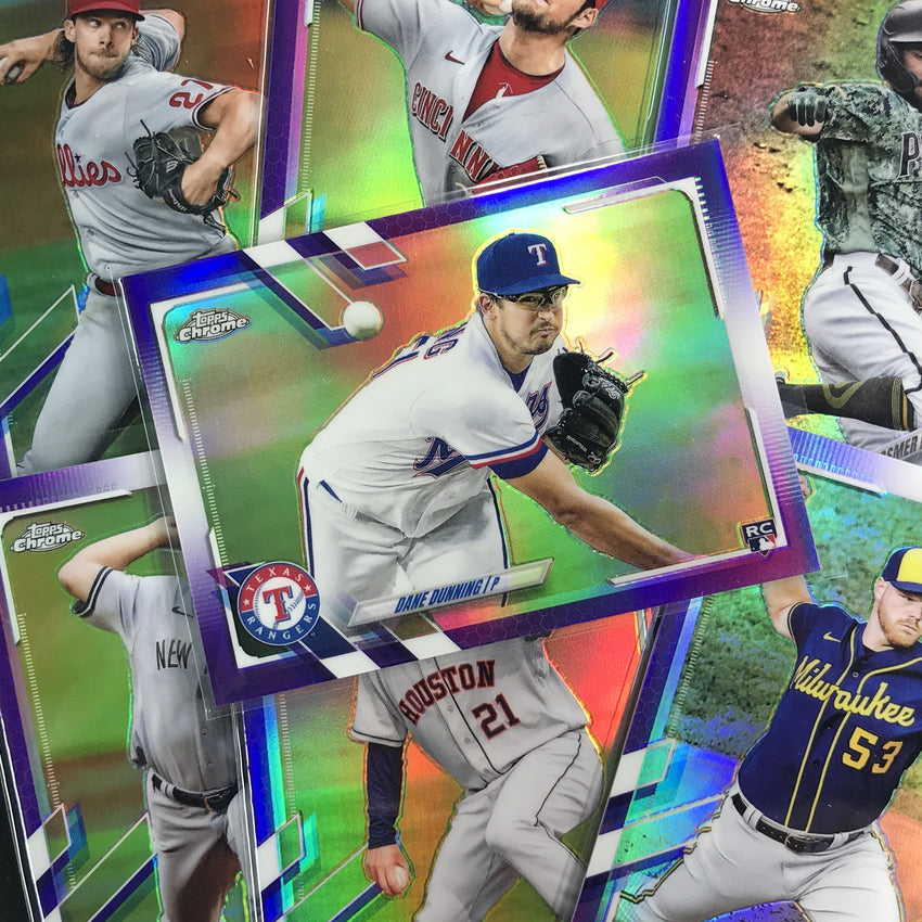 2021 Topps Chrome Dane Dunning Rookie Purple /299