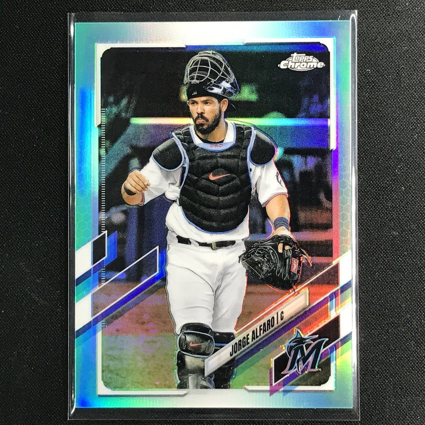 2021 Topps Chrome Jorge Alfaro Aqua 177/199