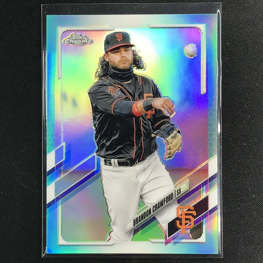 2021 Topps Chrome Brandon Crawford Aqua 163/199