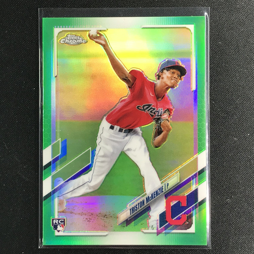2021 Topps Chrome Triston Mckenzie Rookie Green 87/99