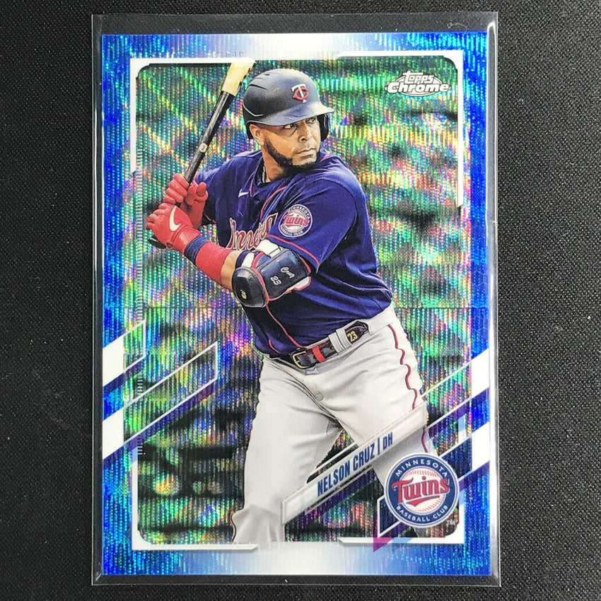 2021 Topps Chrome Nelson Cruz Blue Wave 38/75