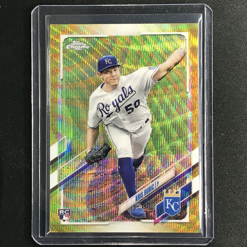 2021 Topps Chrome Kris Bubic Rookie Gold Wave 41/50