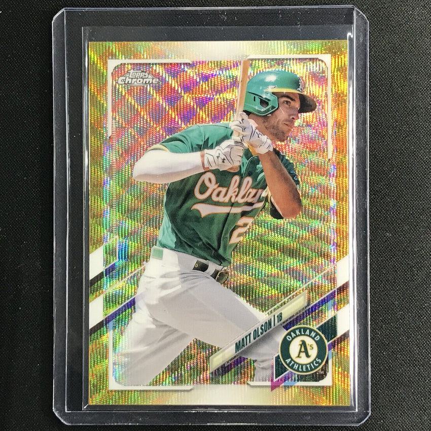 2021 Topps Chrome Matt Olson Gold Wave 20/50