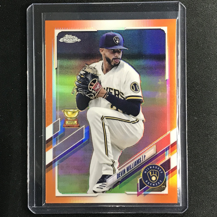 2021 Topps Chrome Devin Williams Orange 5/25