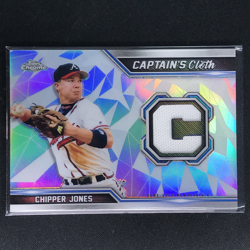 2021 Topps Chrome Chipper Jones Captains Cloth Relic Jersey No Cj