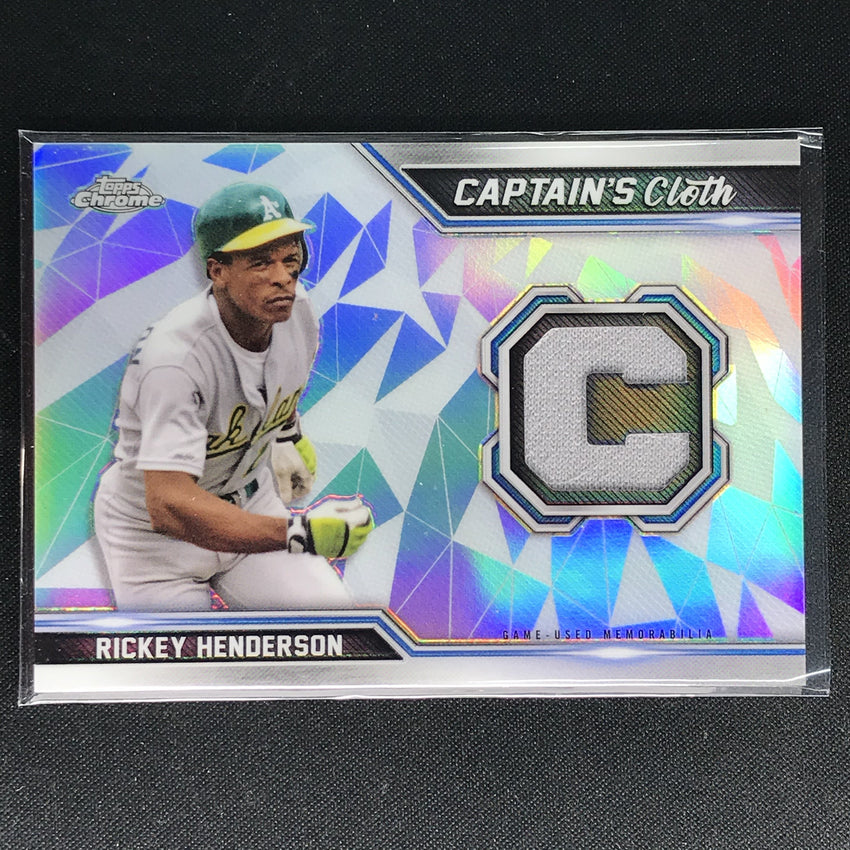 2021 Topps Chrome Rickey Henderson Captains Cloth Relic Jersey No Rh