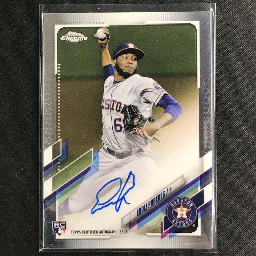 2021 Topps Chrome Enoli Paredes Rookie Autographs Base No Ep