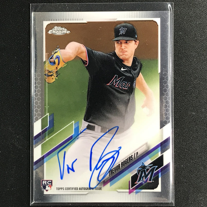 2021 Topps Chrome Trevor Rogers Rookie Autographs Base No Tr A