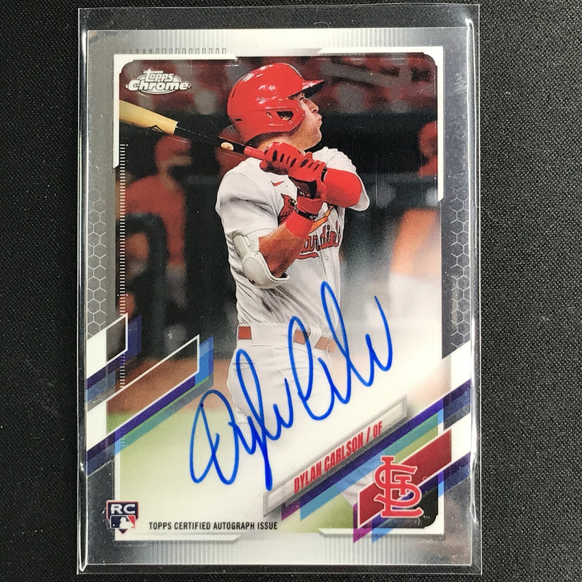2021 Topps Chrome Dylan Carlson Rookie Autographs Base No Dc