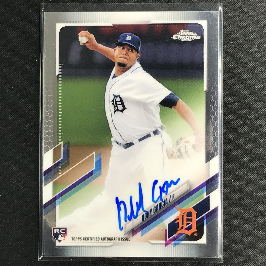 2021 Topps Chrome Rony Garcia Rookie Autographs Base No Rg