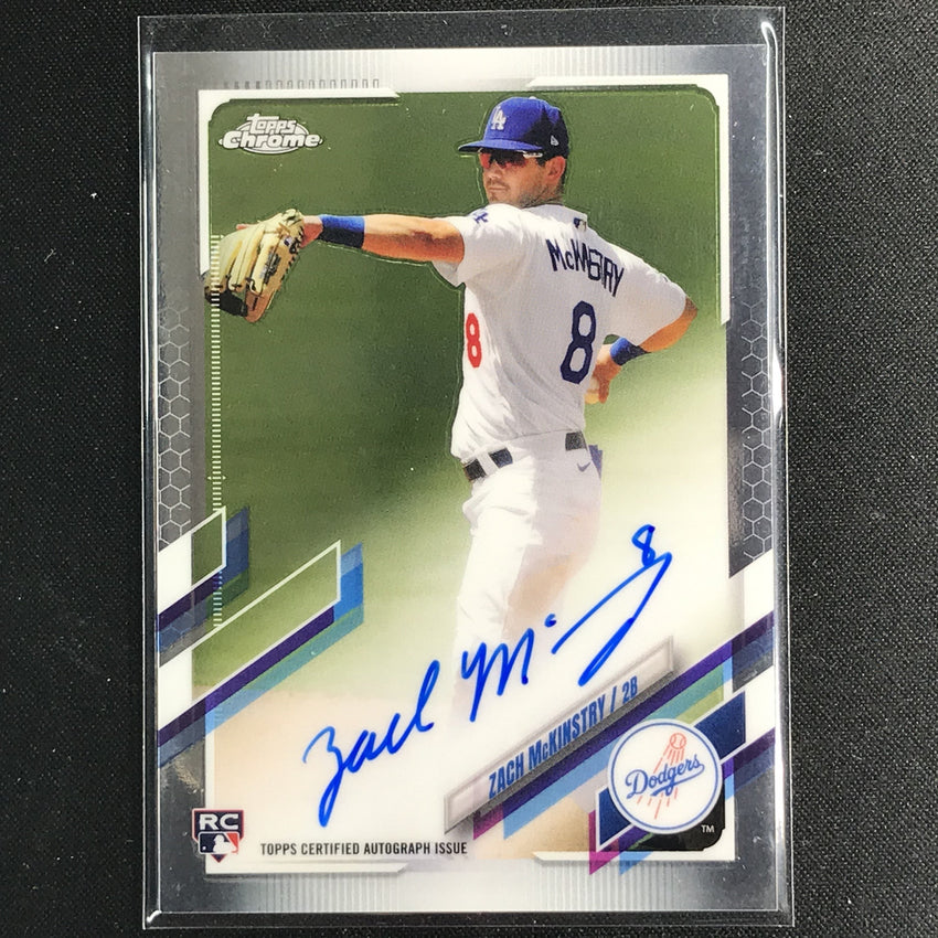 2021 Topps Chrome Zach Mckinstry Rookie Autographs Base No Zm A