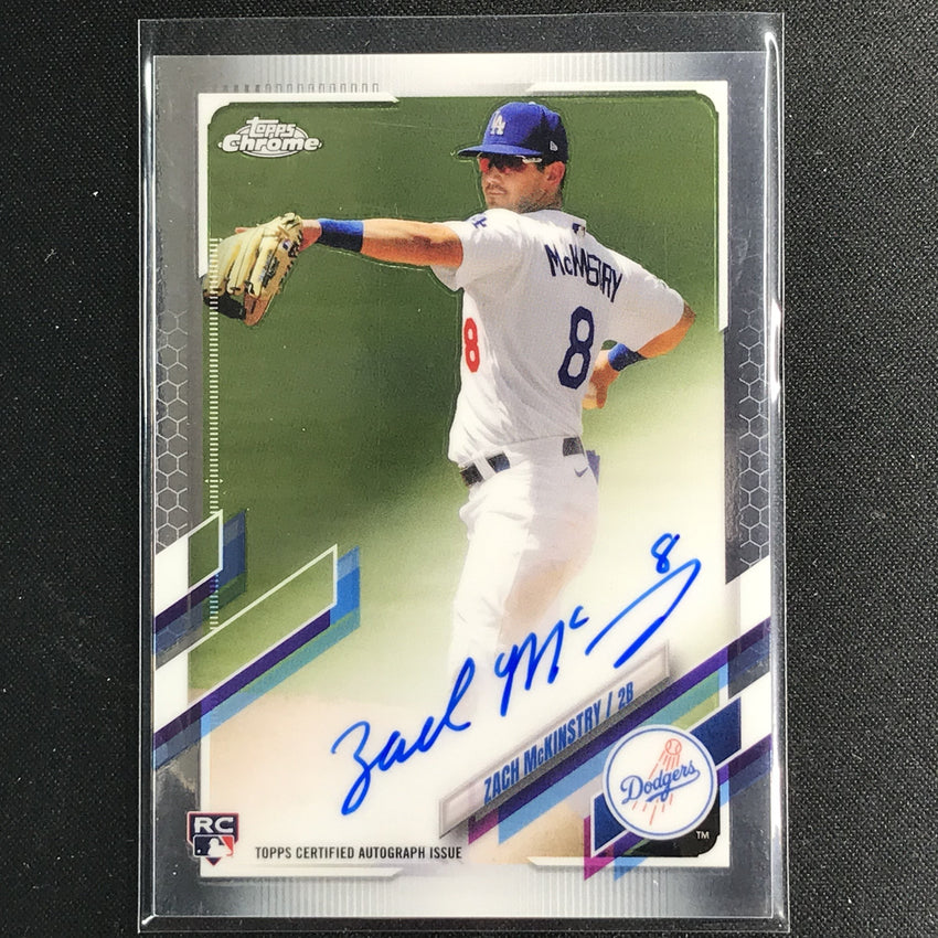 2021 Topps Chrome Zach Mckinstry Rookie Autographs Base No Zm B