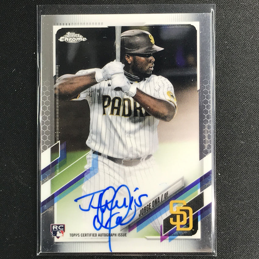 2021 Topps Chrome Jorge Ona Rookie Autographs Base No Jon