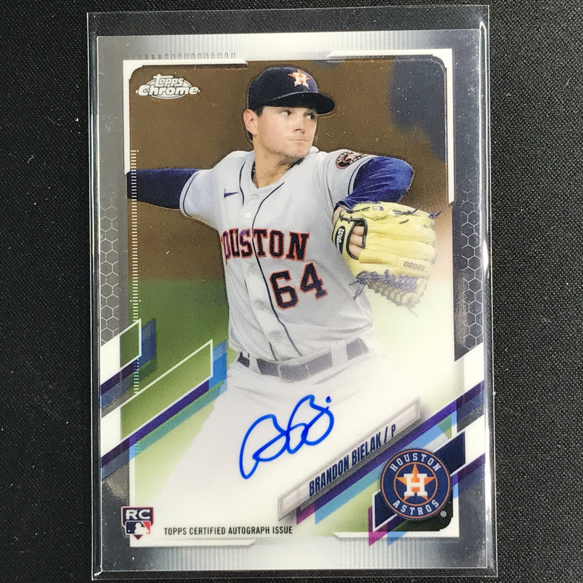 2021 Topps Chrome Brandon Bielak Rookie Autographs Base No Bbi B