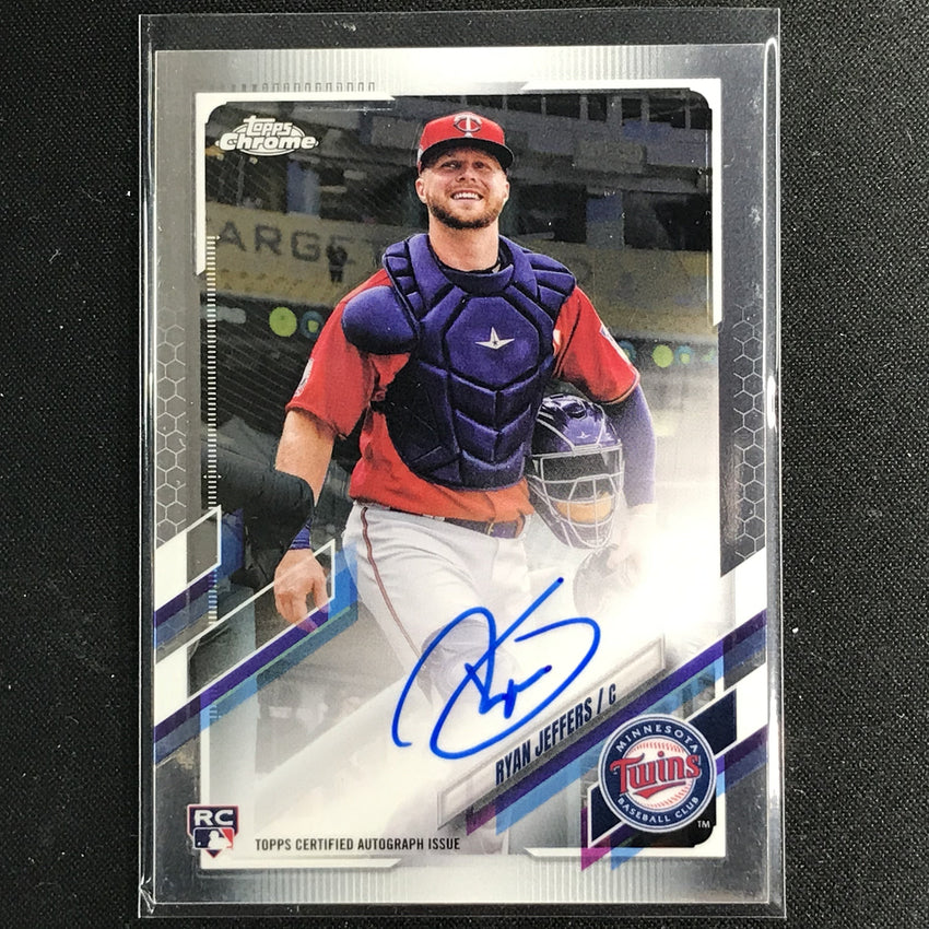 2021 Topps Chrome Ryan Jeffers Rookie Autographs Base No Rj
