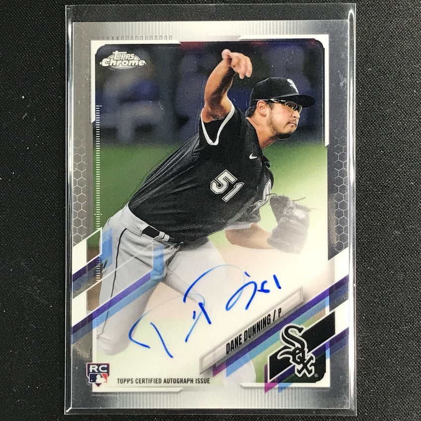 2021 Topps Chrome Dane Dunning Rookie Autographs Base No Dd B