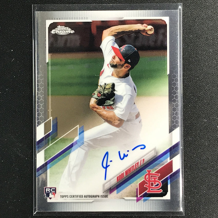 2021 Topps Chrome Kodi Whitley Rookie Autographs Base No Kw A