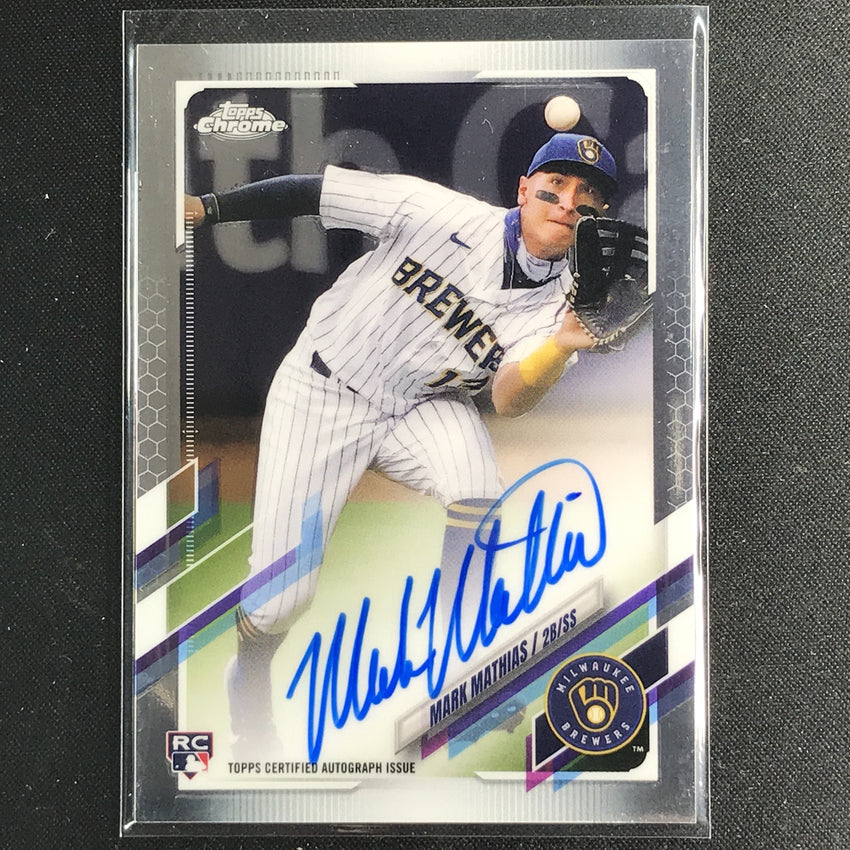 2021 Topps Chrome Mark Mathias Rookie Autographs Base No Mma B