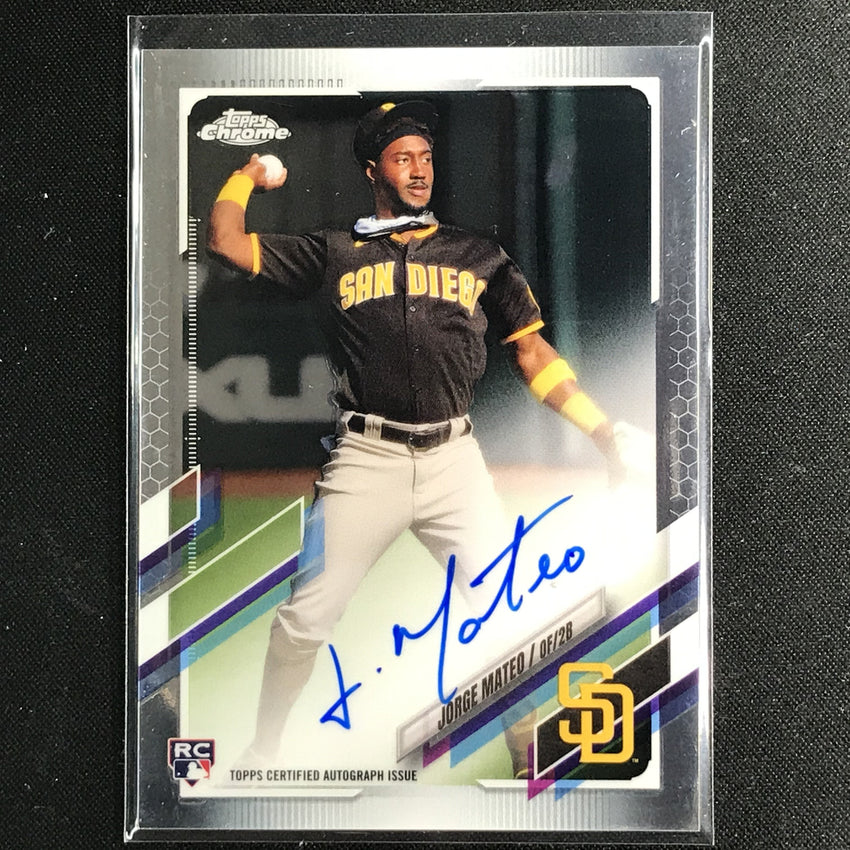 2021 Topps Chrome Jorge Mateo Rookie Autographs Base No Jma A