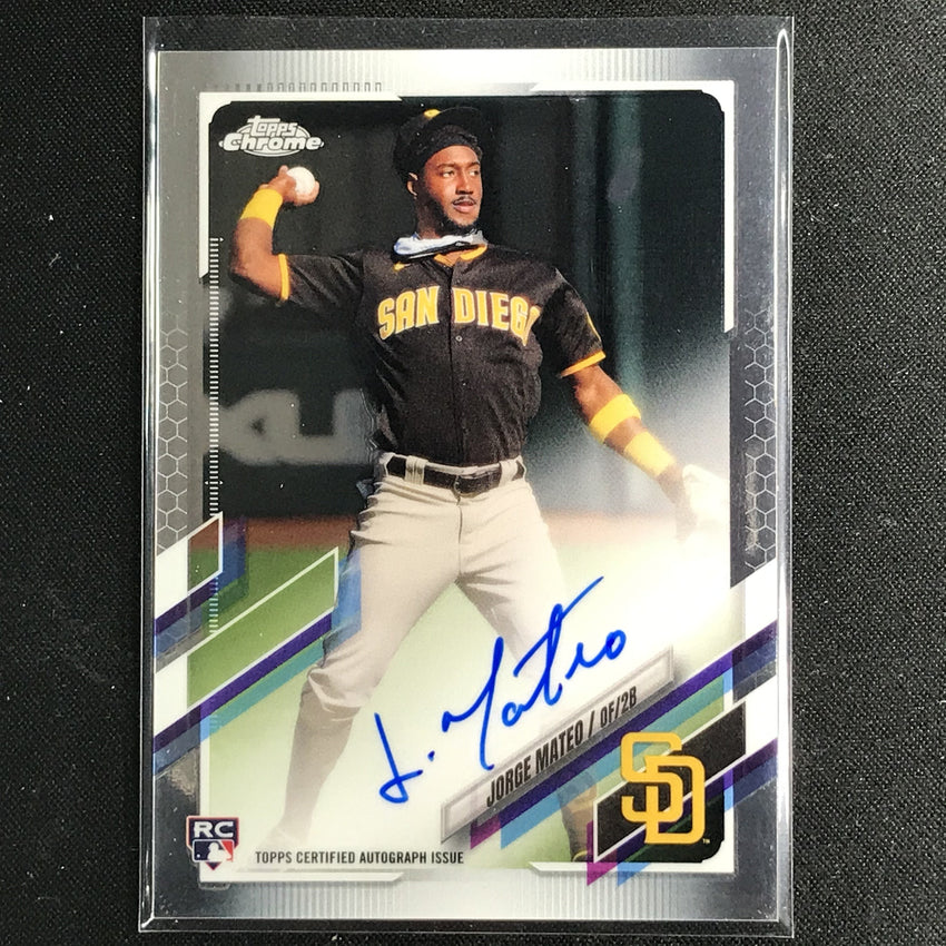 2021 Topps Chrome Jorge Mateo Rookie Autographs Base No Jma B