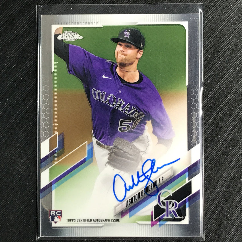 2021 Topps Chrome Ashton Goudeau Rookie Autographs Base No Ago A