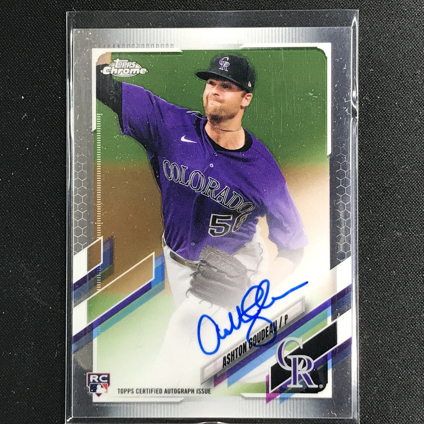 2021 Topps Chrome Ashton Goudeau Rookie Autographs Base No Ago B