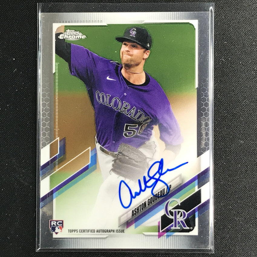 2021 Topps Chrome Ashton Goudeau Rookie Autographs Base No Ago C