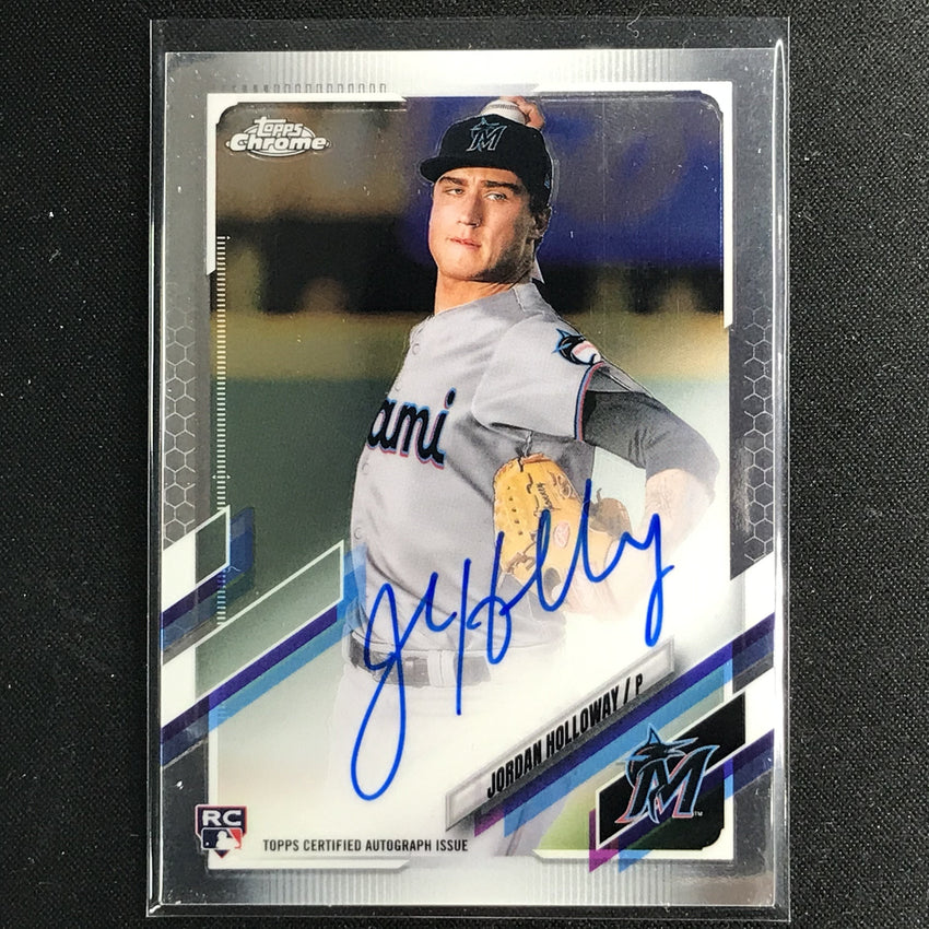2021 Topps Chrome Jordan Holloway Rookie Autographs Base No Jho B