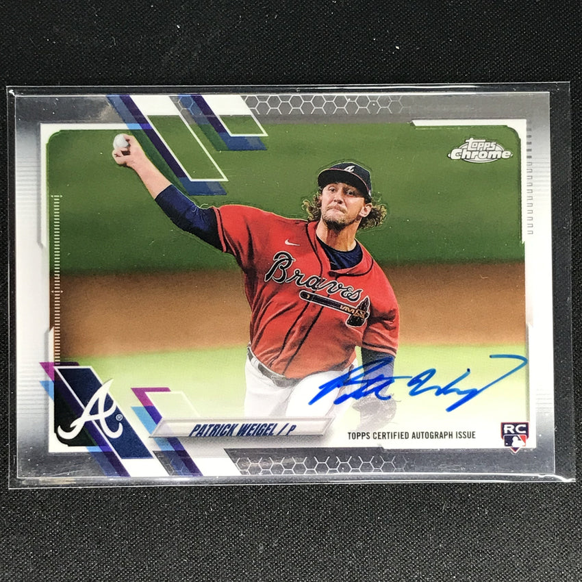 2021 Topps Chrome Patrick Weigel Rookie Autographs Base No Pw B