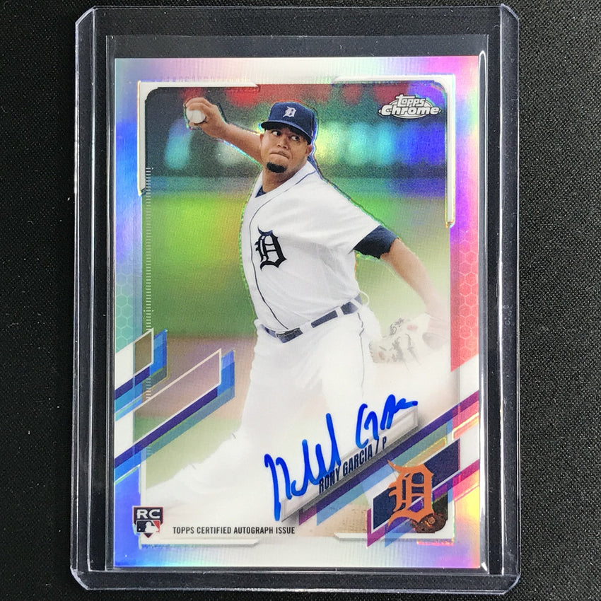 2021 Topps Chrome Rony Garcia Rookie Autographs Refractor 9/499
