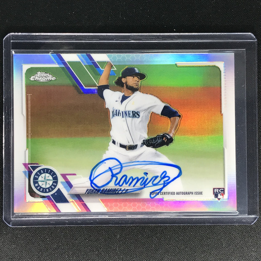 2021 Topps Chrome Yohan Ramirez Rookie Autographs Refractor 168/499