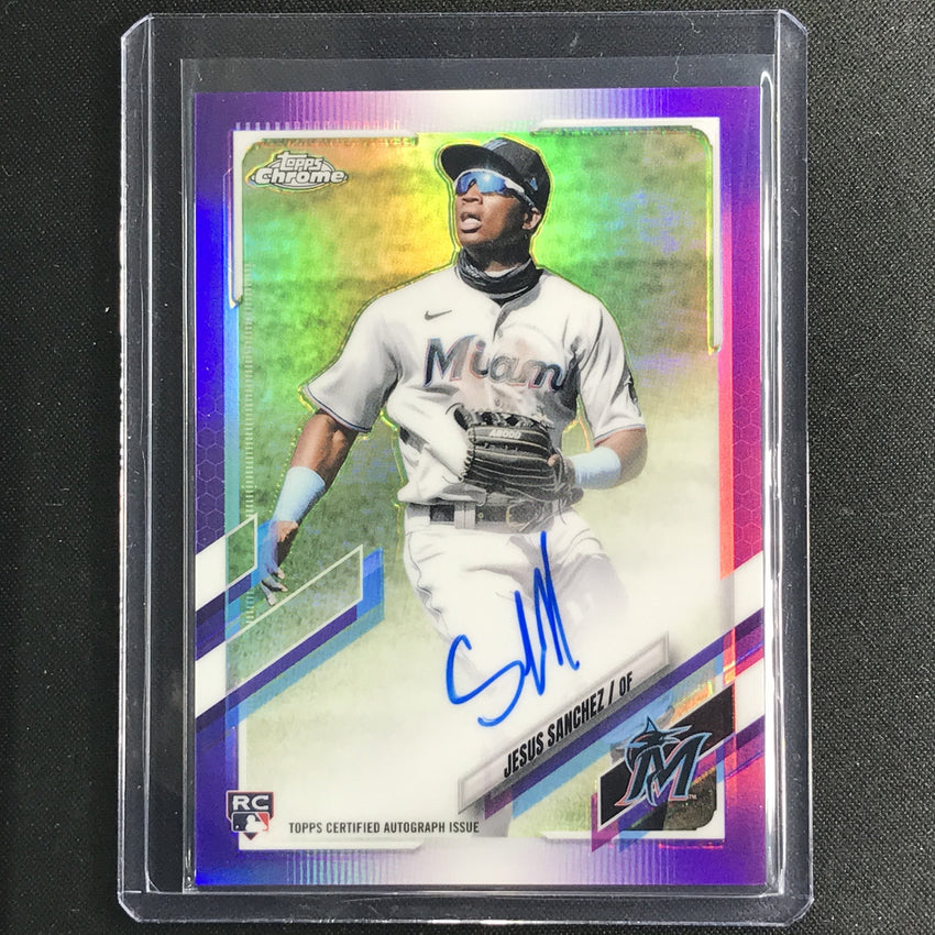 2021 Topps Chrome Jesus Sanchez Rookie Autographs Purple 225/250