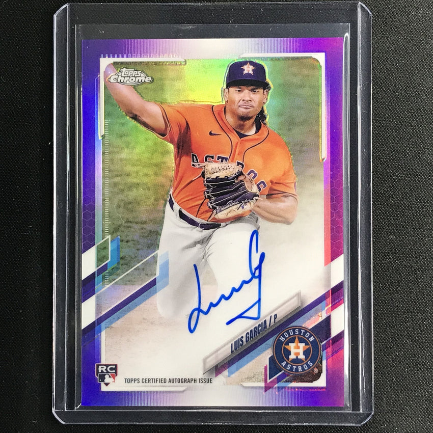 2021 Topps Chrome Luis Garcia Rookie Autographs Purple 134/250