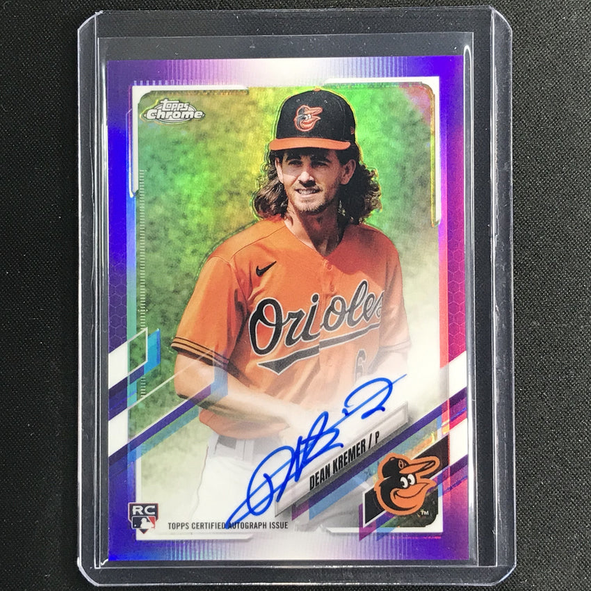 2021 Topps Chrome Dean Kremer Rookie Autographs Purple 85/250