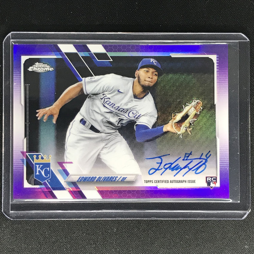 2021 Topps Chrome Edward Olivares Rookie Autographs Purple 235/250