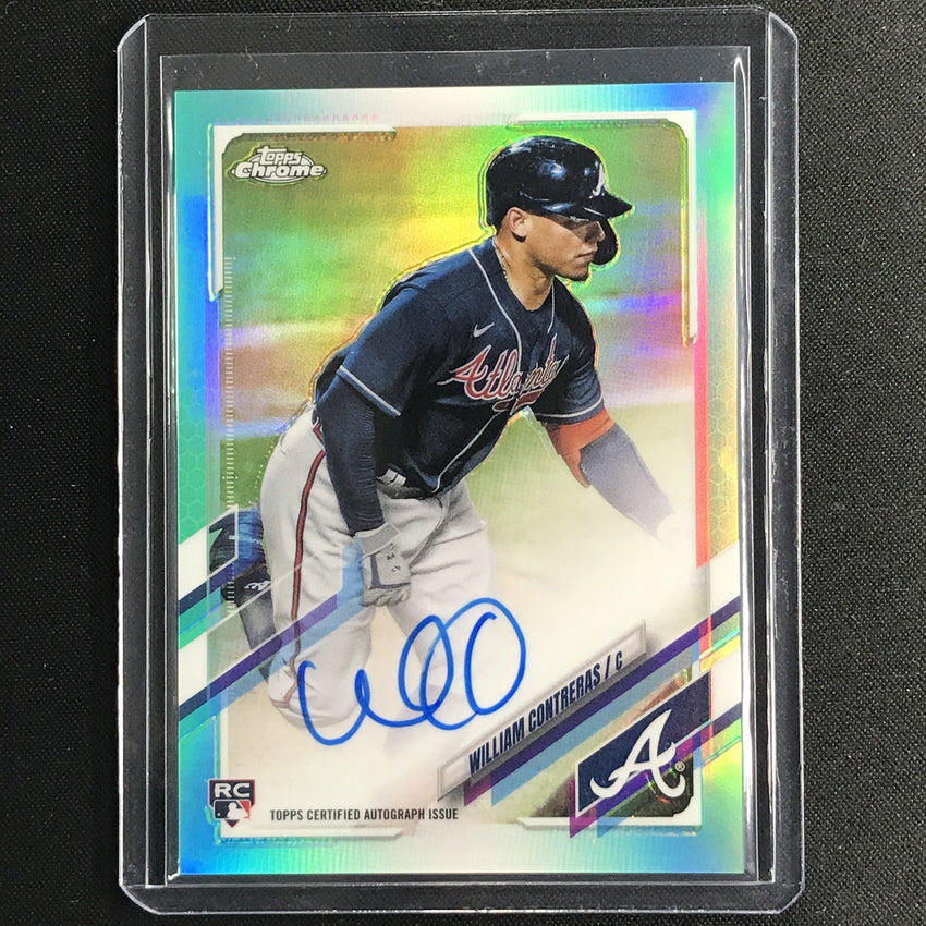 2021 Topps Chrome William Contreras Rookie Autographs Aqua 59/199