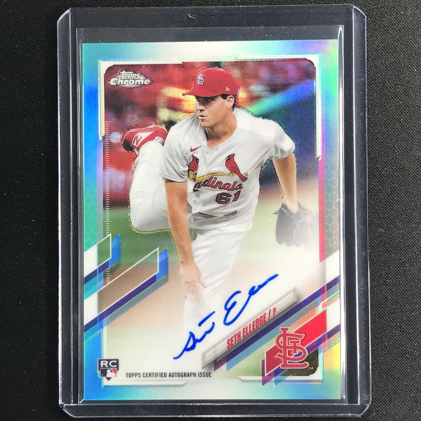2021 Topps Chrome Seth Elledge Rookie Autographs Aqua 70/199