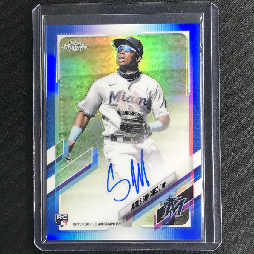 2021 Topps Chrome Jesus Sanchez Rookie Autographs Blue 27/150