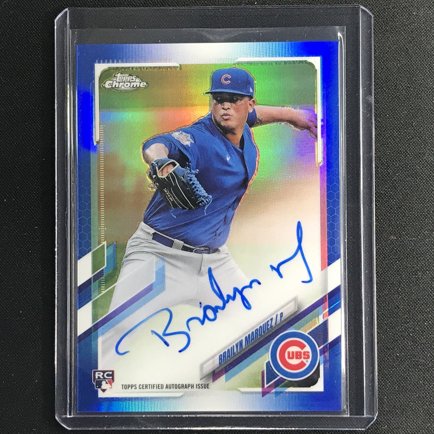 2021 Topps Chrome Brailyn Marquez Rookie Autographs Blue 112/150